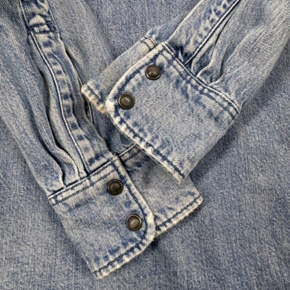 Levis Justin Timberlake Fresh Leaves Denim Western Zip Hooded Shirt Jacket Small - Picture 7 of 8